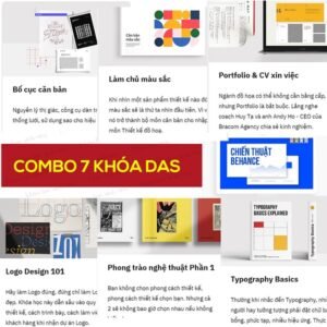 COMBO 7 KHÓA HỌC THIẾT KẾ CÙNG DAS