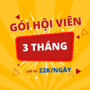 Gói hội viên 3 tháng 1990K